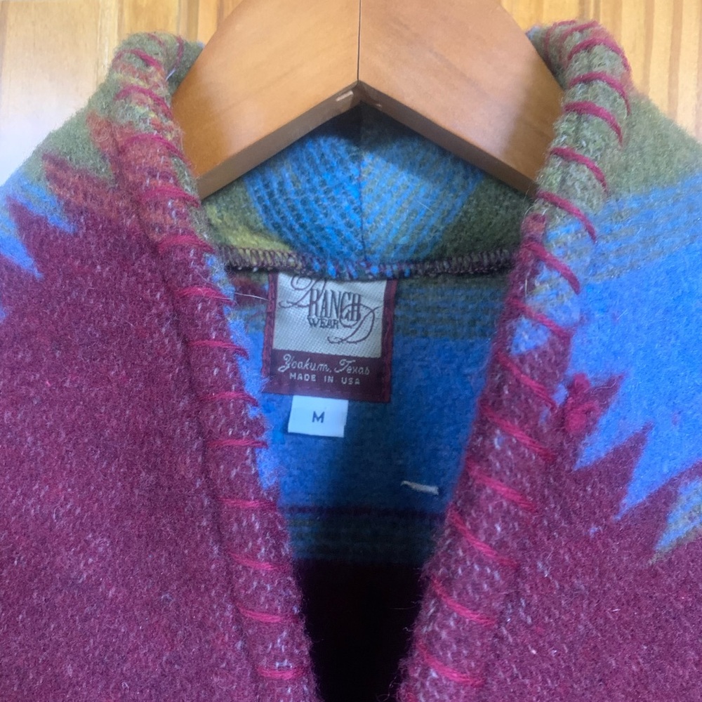 Double D Ranch wear Southwestern Wool Vest - Picture 2 of 3